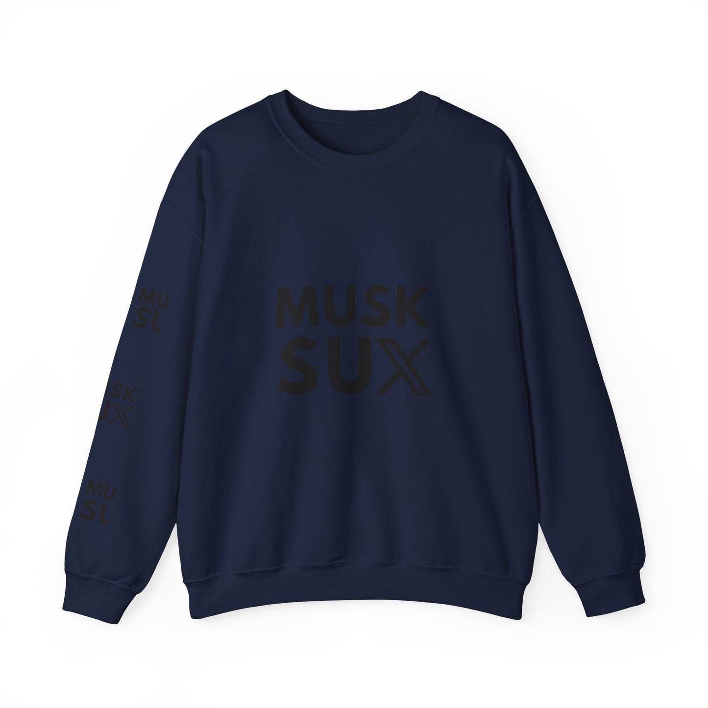 Musk SUX Unisex Crewneck Sweatshirt | Casual Comfort with Bold Statement | Ideal for Everyday Wear, Gifts & Chill Vibes