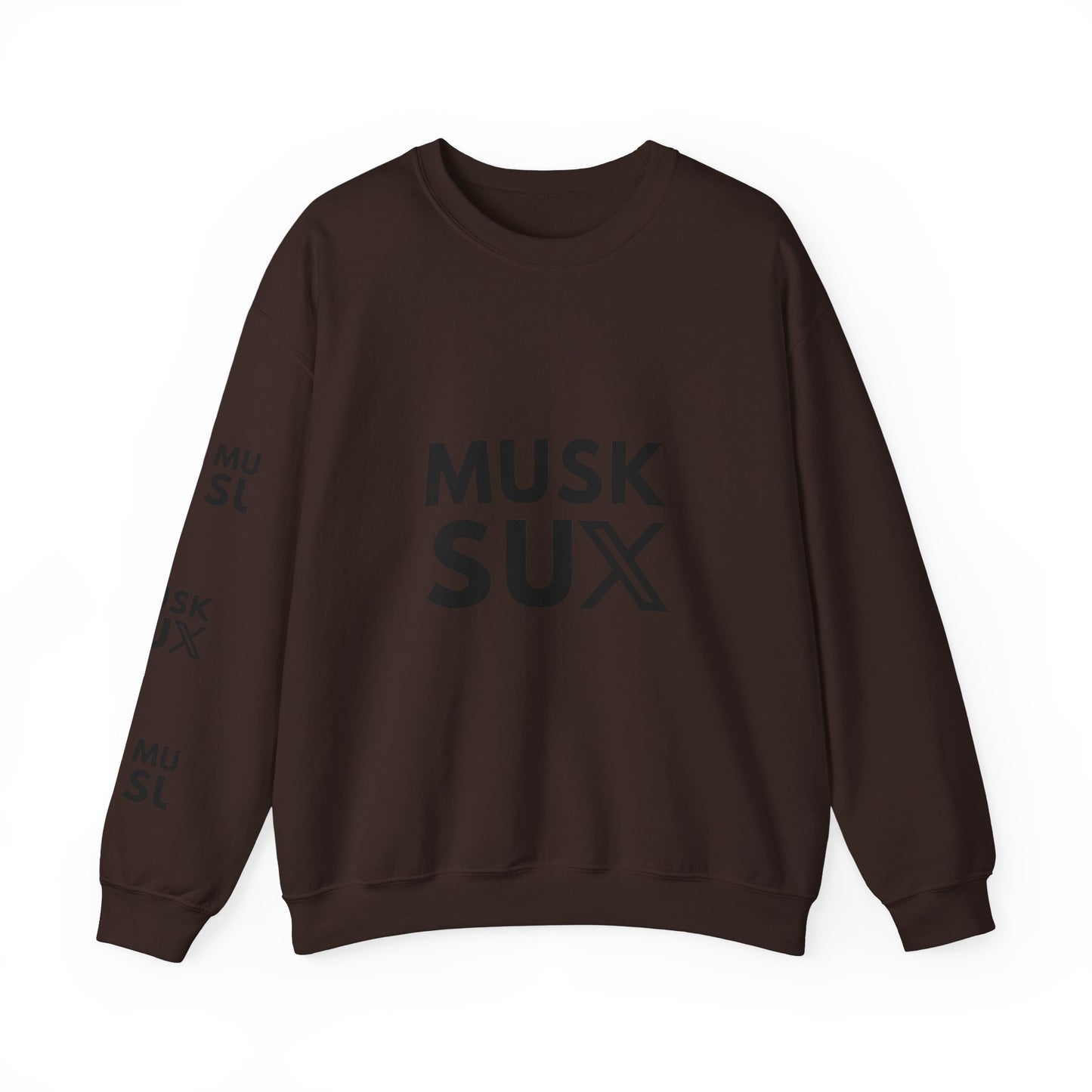 Musk SUX Unisex Crewneck Sweatshirt | Casual Comfort with Bold Statement | Ideal for Everyday Wear, Gifts & Chill Vibes