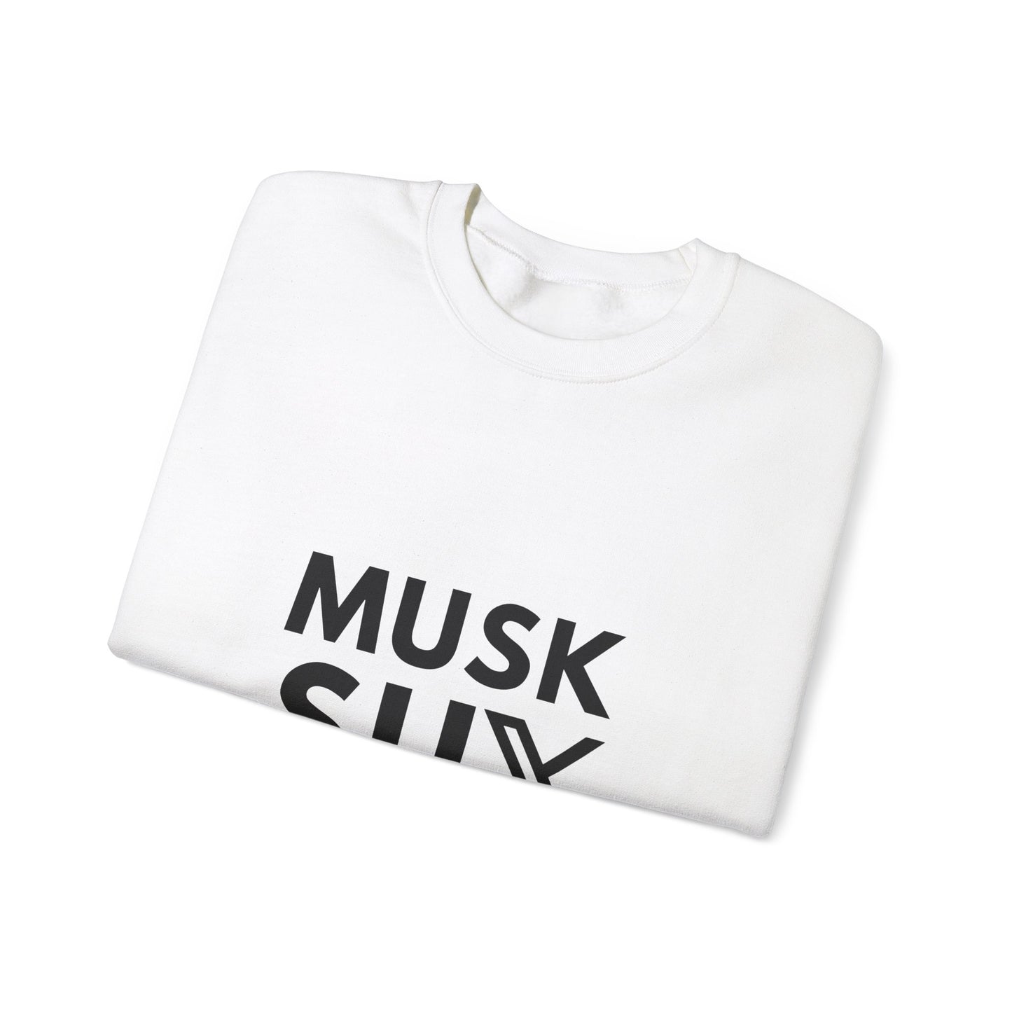 Musk SUX Unisex Crewneck Sweatshirt | Casual Comfort with Bold Statement | Ideal for Everyday Wear, Gifts & Chill Vibes