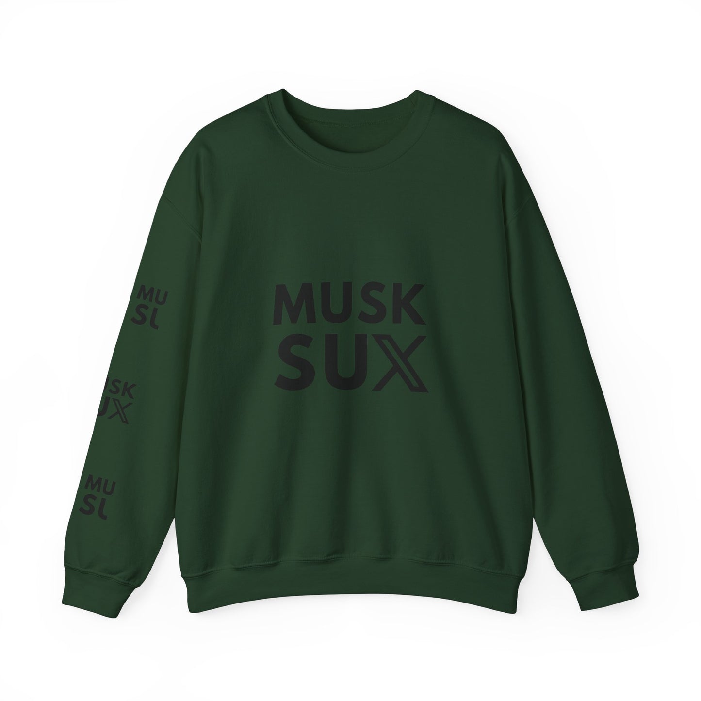 Musk SUX Unisex Crewneck Sweatshirt | Casual Comfort with Bold Statement | Ideal for Everyday Wear, Gifts & Chill Vibes