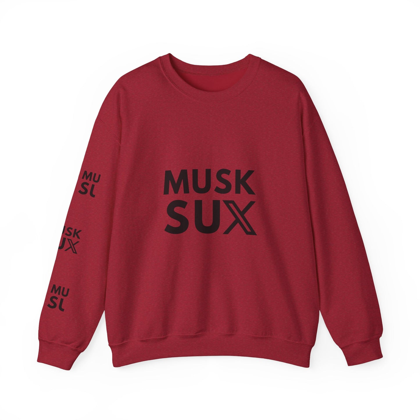 Musk SUX Unisex Crewneck Sweatshirt | Casual Comfort with Bold Statement | Ideal for Everyday Wear, Gifts & Chill Vibes