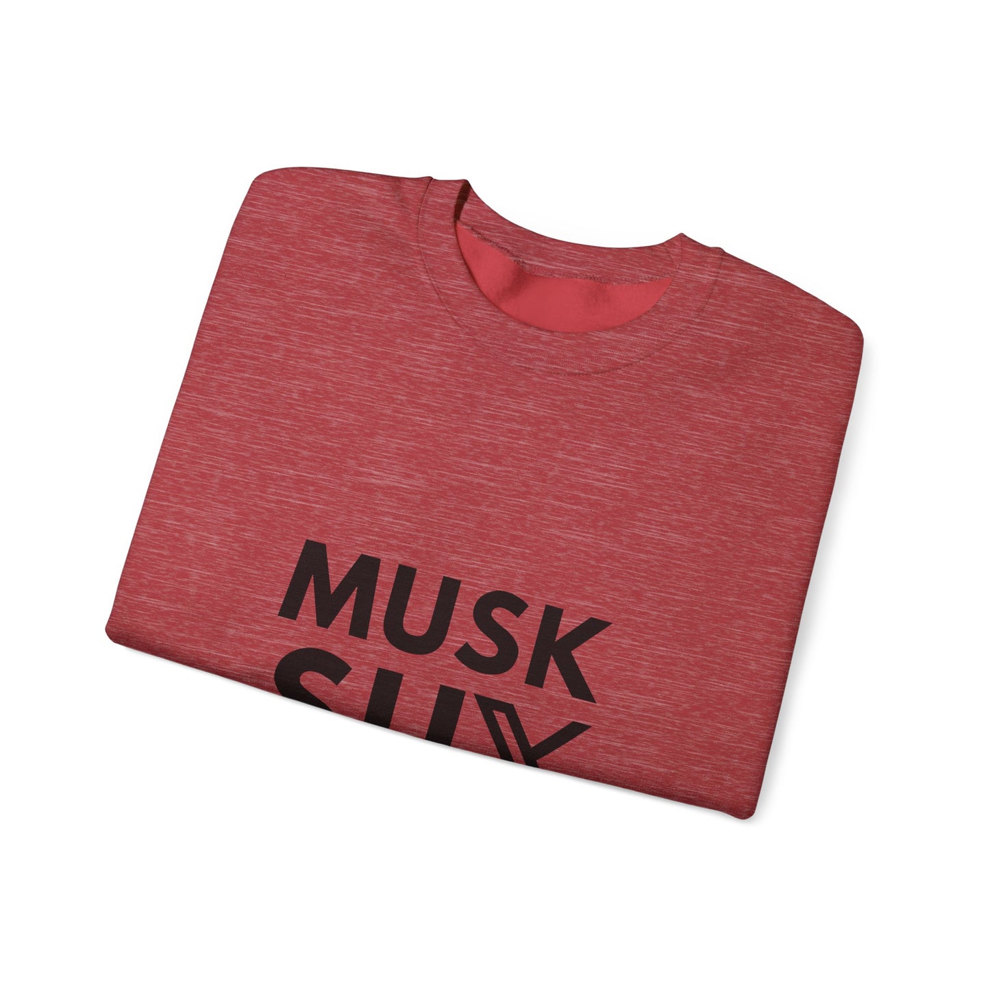 Musk SUX Unisex Crewneck Sweatshirt | Casual Comfort with Bold Statement | Ideal for Everyday Wear, Gifts & Chill Vibes
