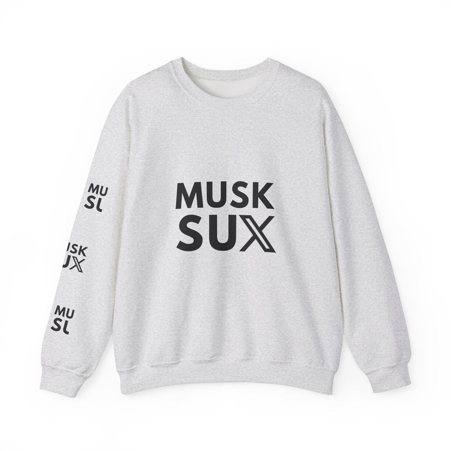 Musk SUX Unisex Crewneck Sweatshirt | Casual Comfort with Bold Statement | Ideal for Everyday Wear, Gifts & Chill Vibes