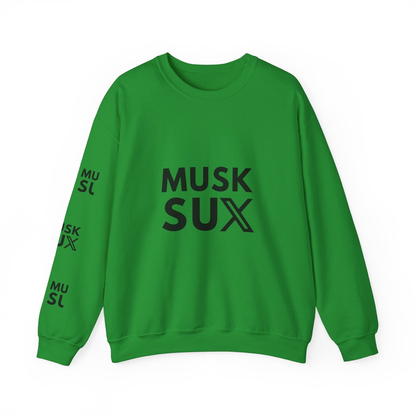 Musk SUX Unisex Crewneck Sweatshirt | Casual Comfort with Bold Statement | Ideal for Everyday Wear, Gifts & Chill Vibes