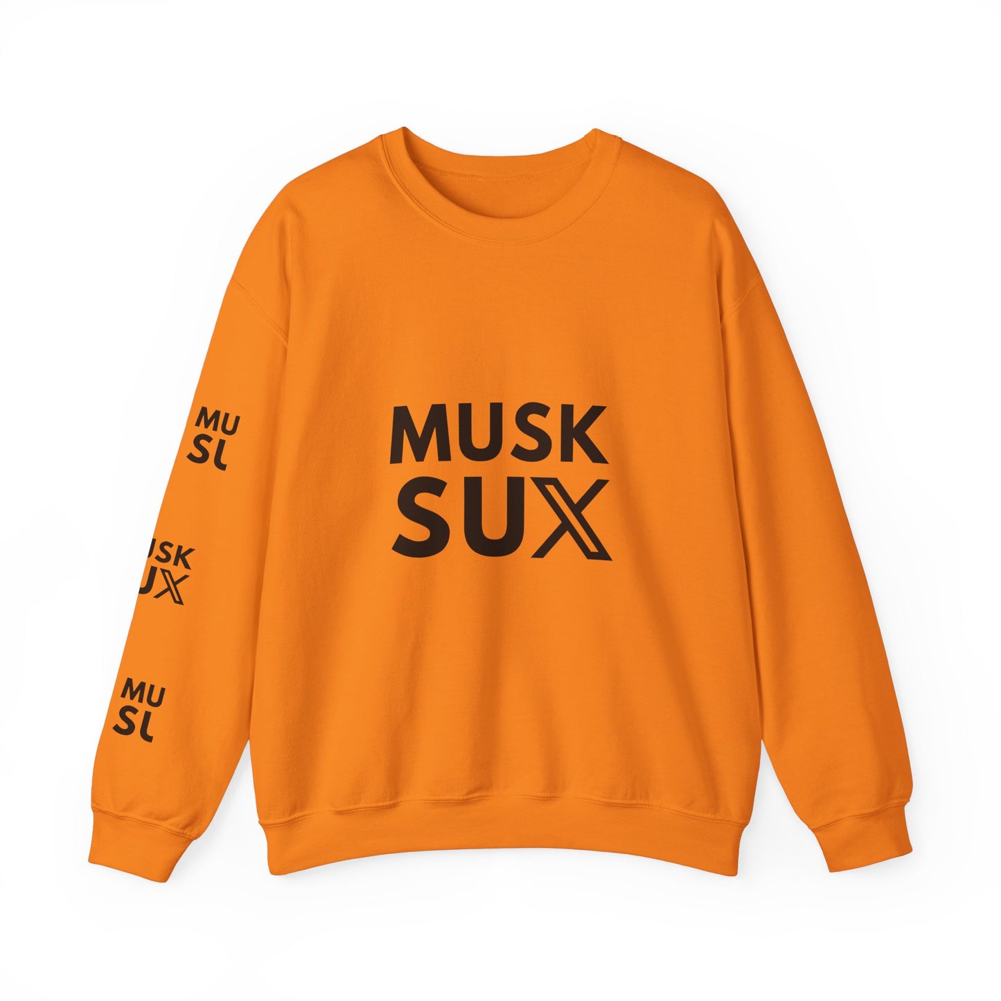 Musk SUX Unisex Crewneck Sweatshirt | Casual Comfort with Bold Statement | Ideal for Everyday Wear, Gifts & Chill Vibes
