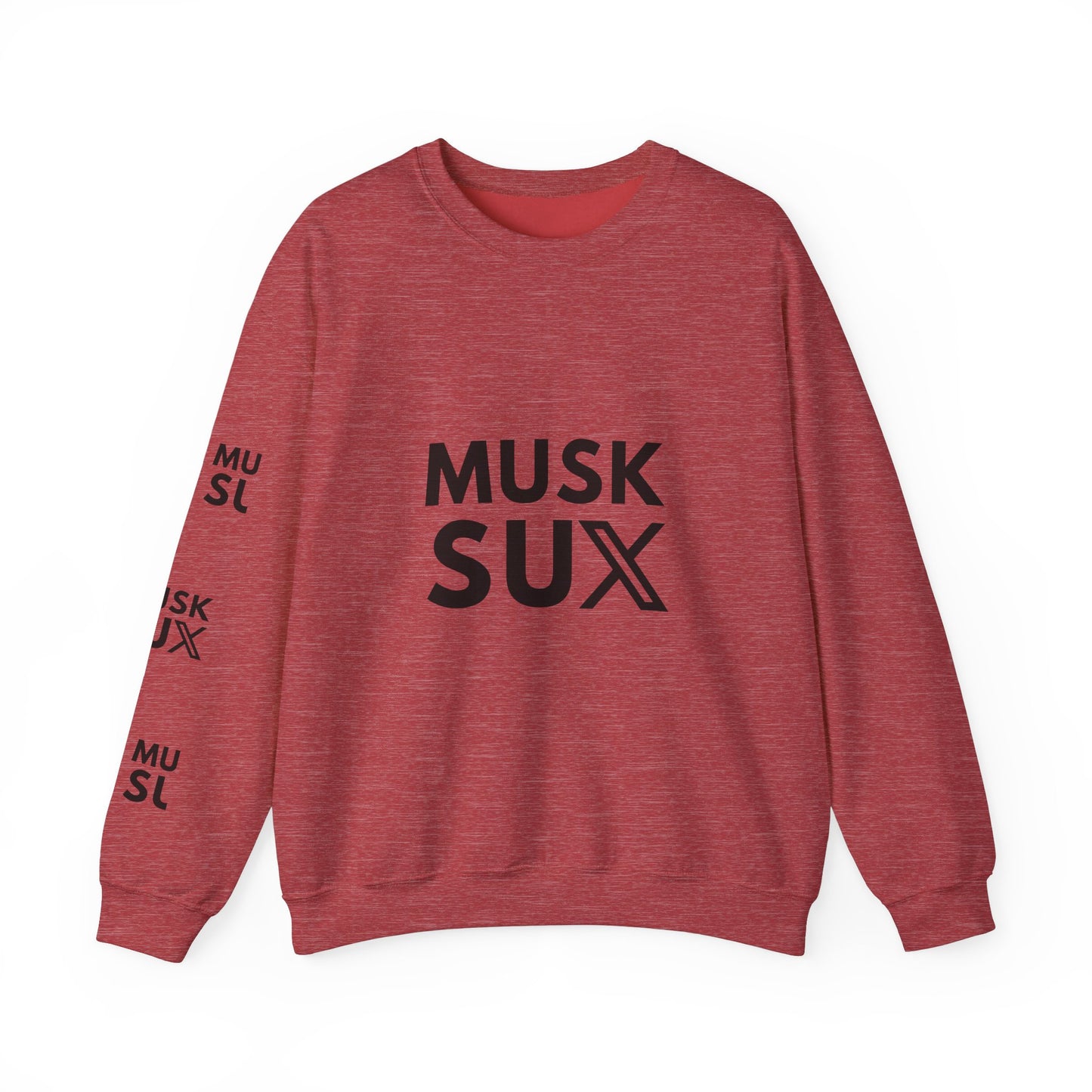 Musk SUX Unisex Crewneck Sweatshirt | Casual Comfort with Bold Statement | Ideal for Everyday Wear, Gifts & Chill Vibes