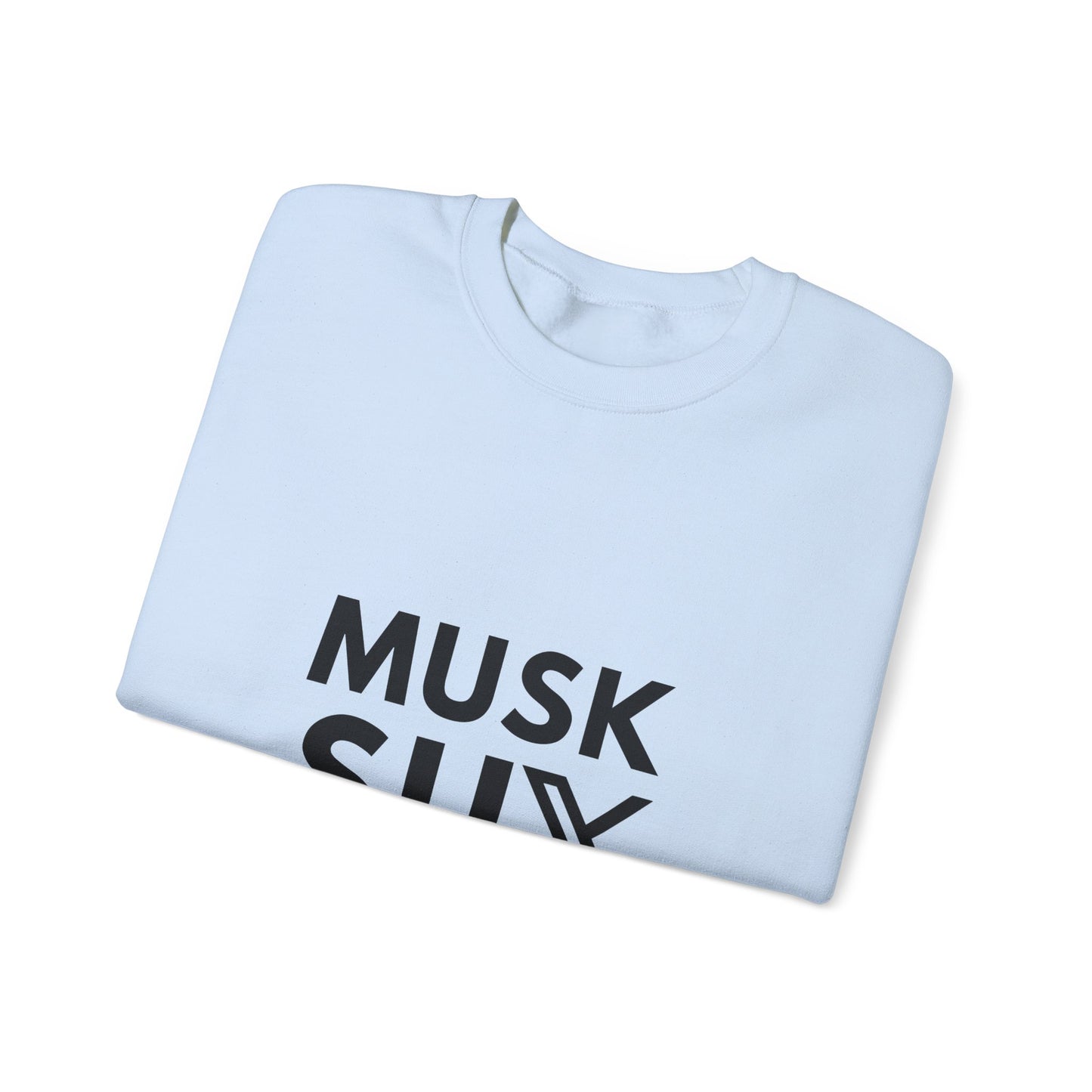 Musk SUX Unisex Crewneck Sweatshirt | Casual Comfort with Bold Statement | Ideal for Everyday Wear, Gifts & Chill Vibes