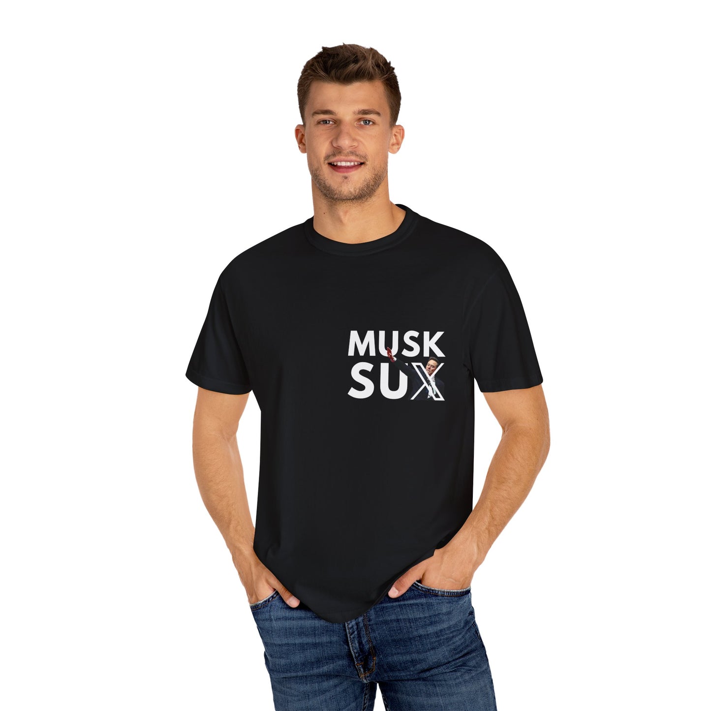 Musk Sux MECA back Tee – For When Silence Isn’t an Option
