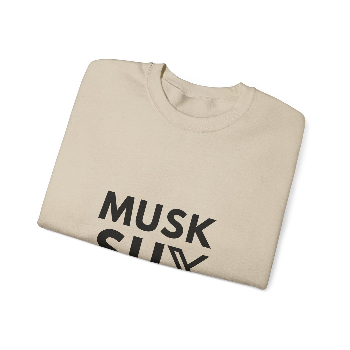 Musk SUX Unisex Crewneck Sweatshirt | Casual Comfort with Bold Statement | Ideal for Everyday Wear, Gifts & Chill Vibes