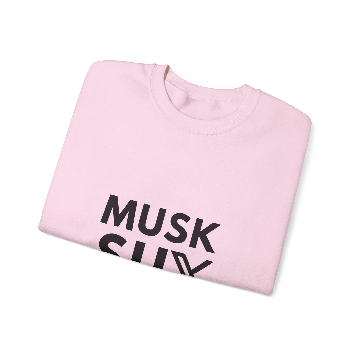 Musk SUX Unisex Crewneck Sweatshirt | Casual Comfort with Bold Statement | Ideal for Everyday Wear, Gifts & Chill Vibes