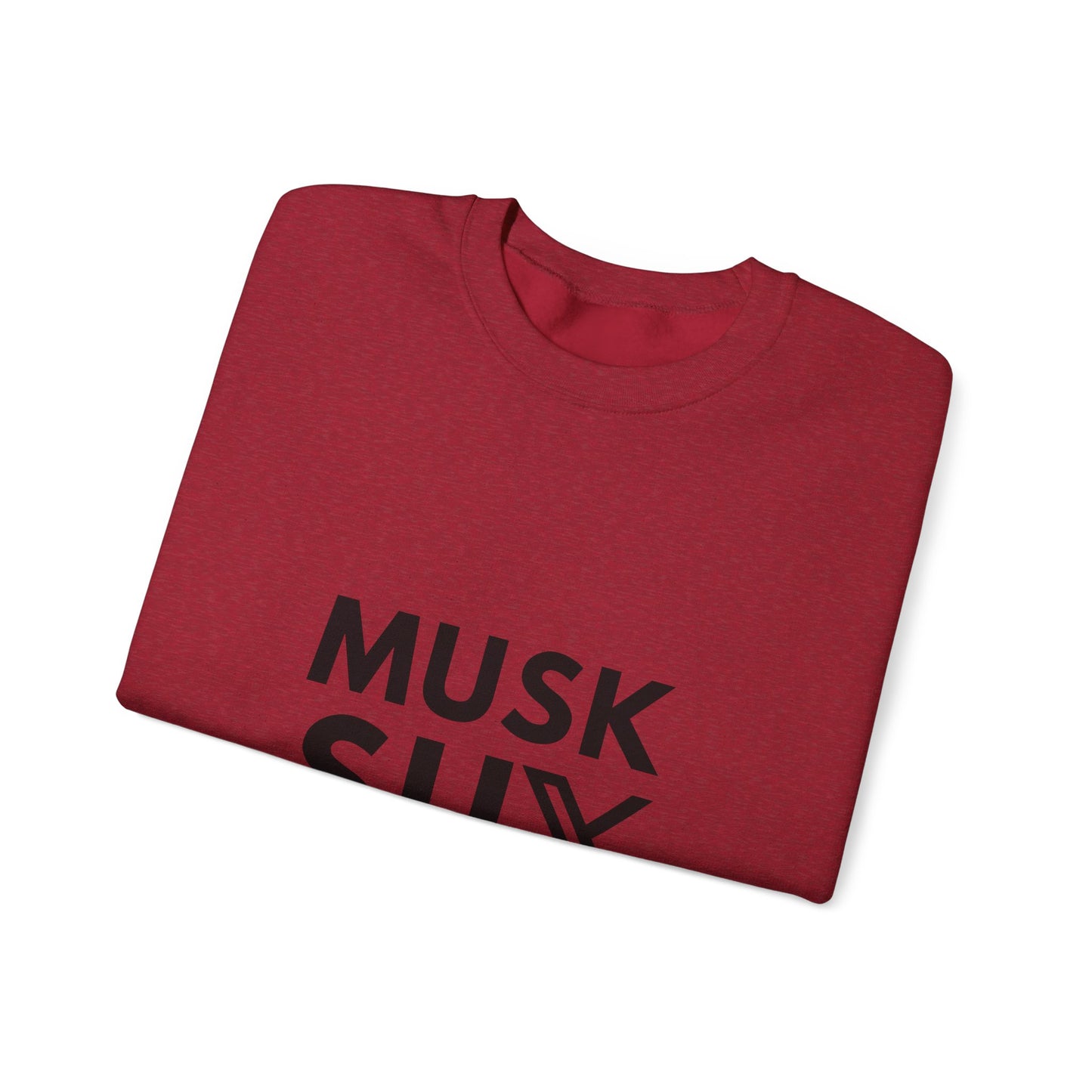 Musk SUX Unisex Crewneck Sweatshirt | Casual Comfort with Bold Statement | Ideal for Everyday Wear, Gifts & Chill Vibes