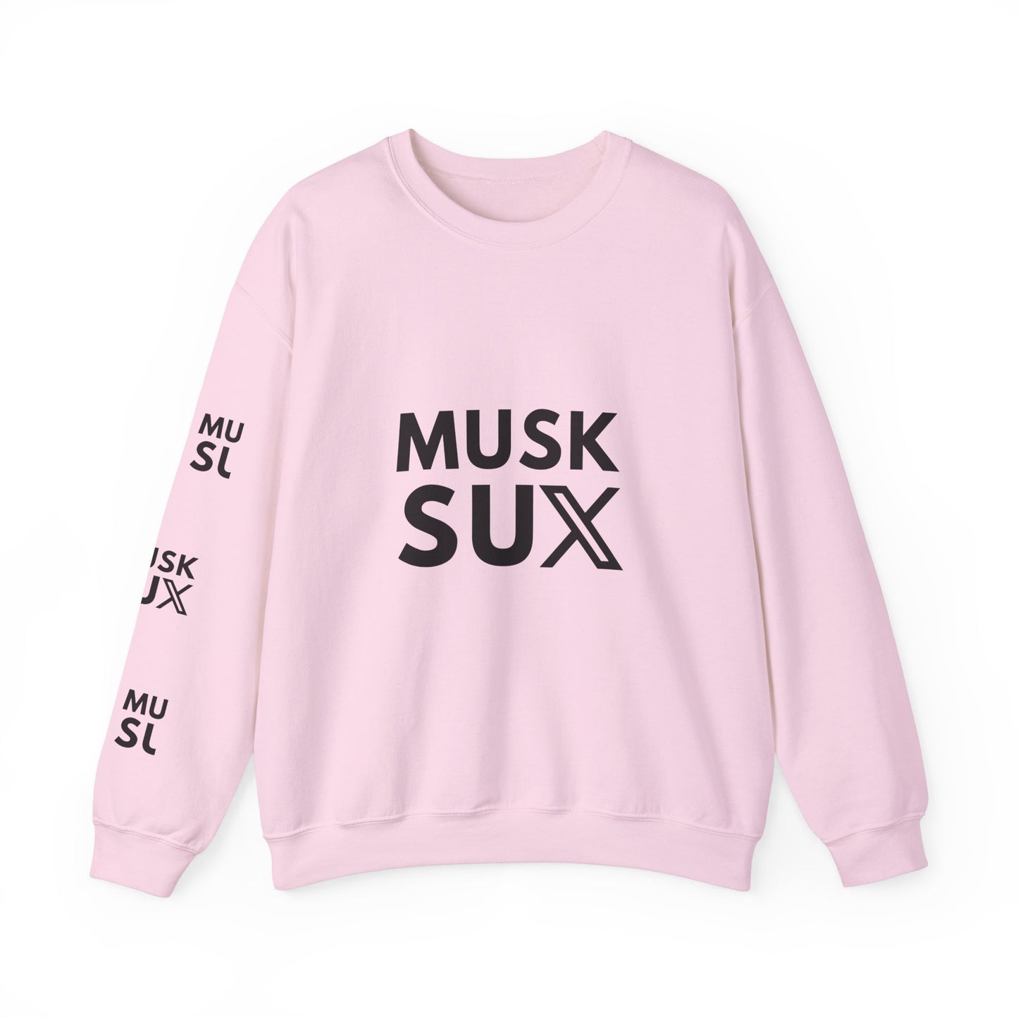 Musk SUX Unisex Crewneck Sweatshirt | Casual Comfort with Bold Statement | Ideal for Everyday Wear, Gifts & Chill Vibes